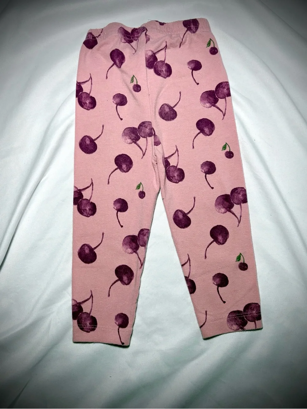 Carter's Pink Leggings with Purple Cherry Print